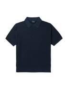 Brioni - Cotton, Silk and Cashmere-Blend Polo Shirt - Blue