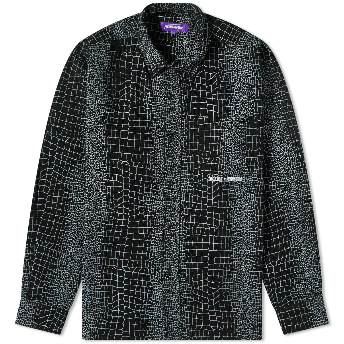 Fucking Awesome Men's Crocodile Shirt in Black Fucking Awesome