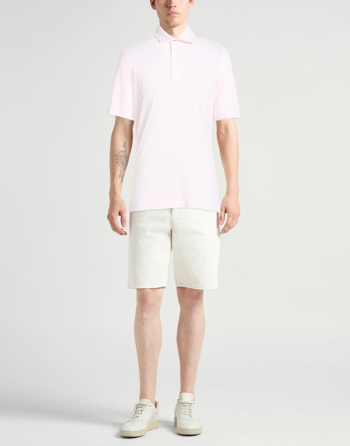 Brunello Cucinelli Mens Polo shirt in Light pink