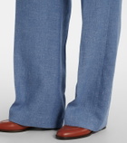 Polo Ralph Lauren Linen and cotton twill wide-leg pants