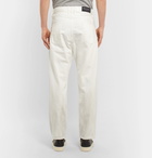 Balmain - Distressed Printed Denim Jeans - Men - White