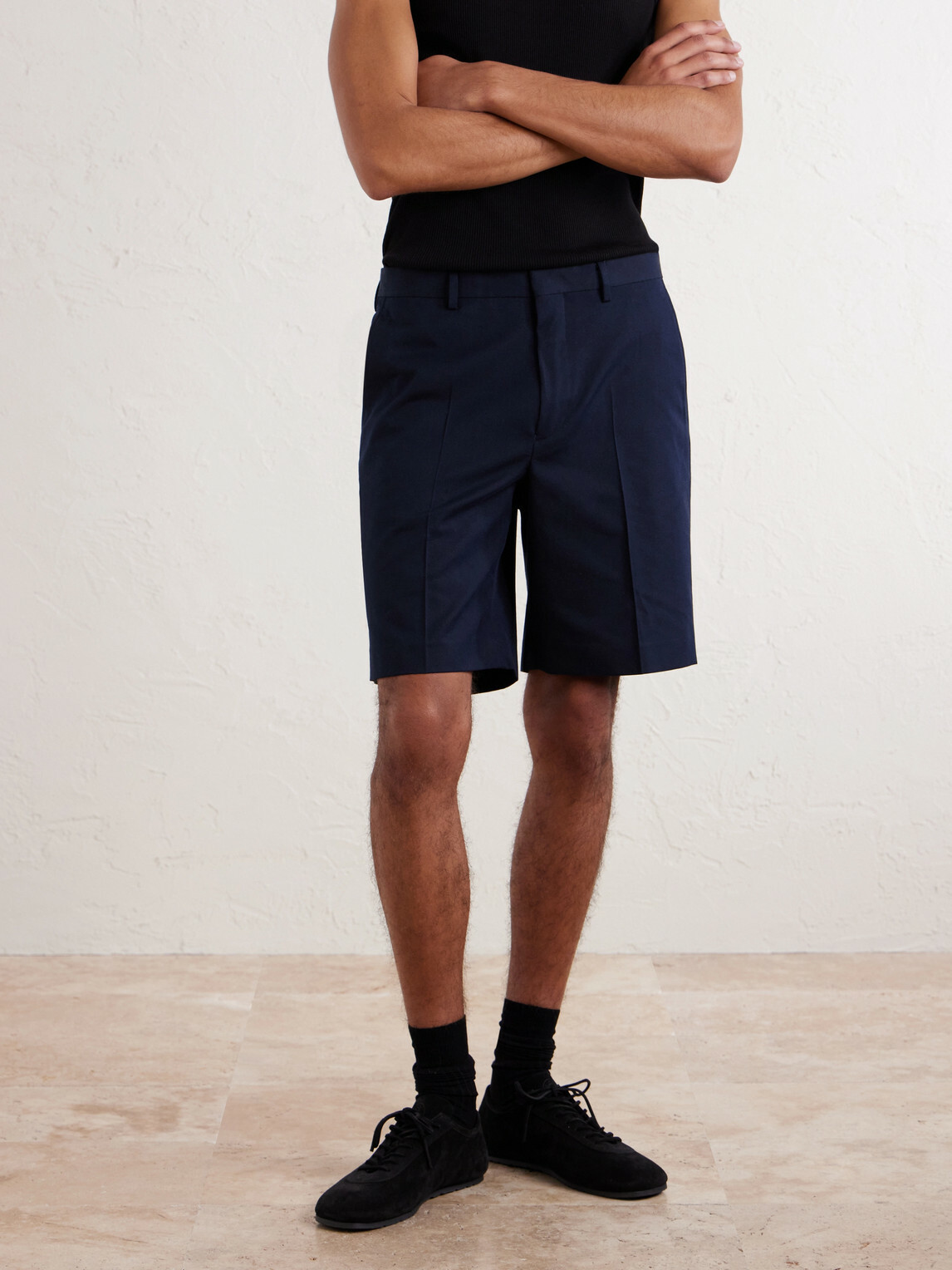 Dries Van Noten - Straight-Leg Cotton and Wool-Blend Shorts - Blue