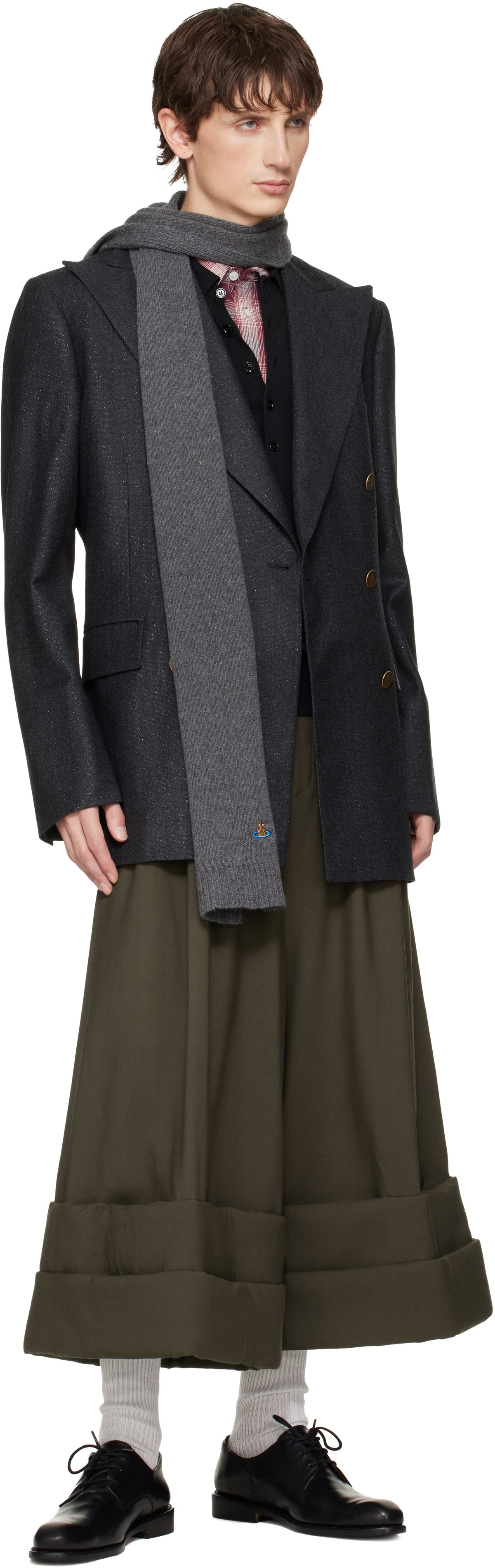 Vivienne Westwood Gray Cashmere Scarf