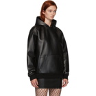 Alexander Wang Black Leather Hoodie