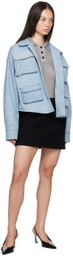 MSGM Black Virgin Wool Miniskirt