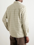 Officine Générale - Button-Down Collar Checked Organic Cotton-Twill Shirt - Neutrals