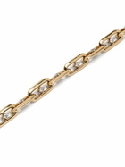 Lizzie Mandler Fine Jewelry 18K Yellow Gold Knife Edge Diamond Bracelet