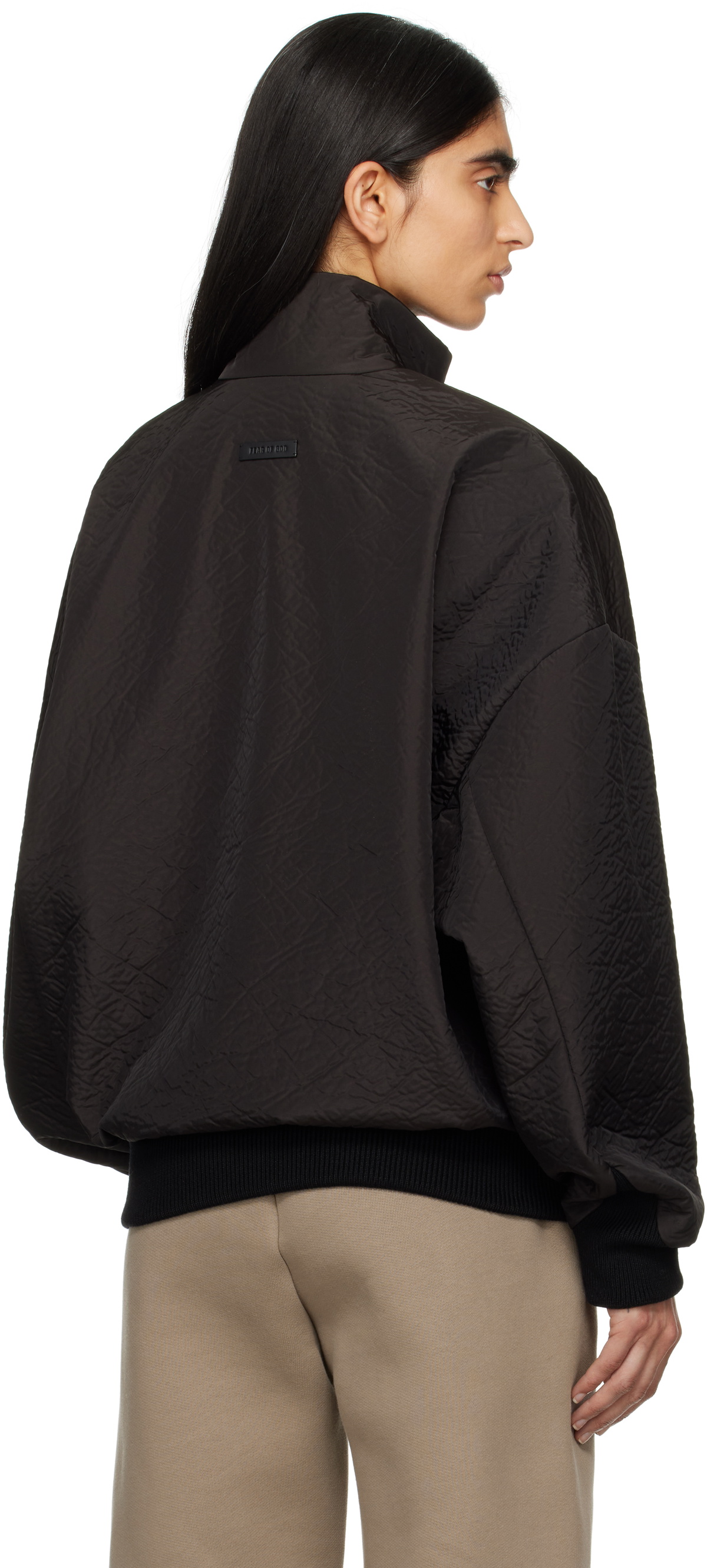 Fear of God Black Textured Track Jacket