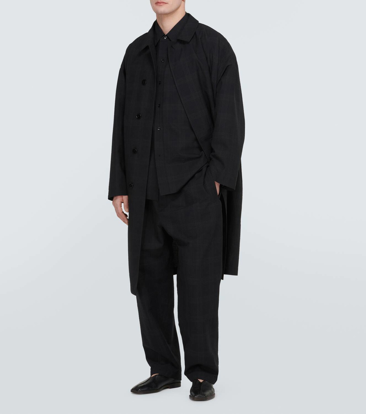 Lemaire Checked wool seersucker shirt Lemaire