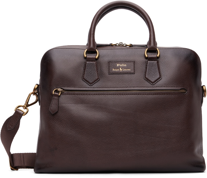 Photo: Polo Ralph Lauren Brown Pebbled Leather Commuter Briefcase