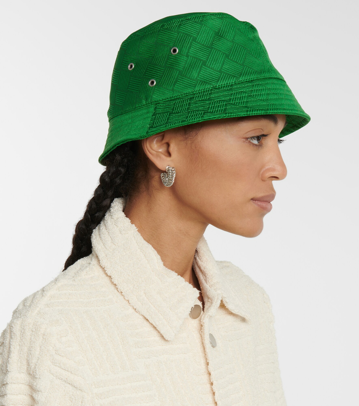 Bottega Veneta - Jacquard Intreccio-pattern bucket hat Bottega Veneta