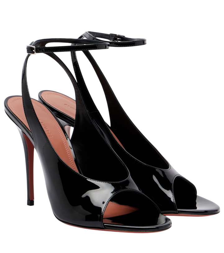 Photo: Amina Muaddi Anok patent leather slingback sandals