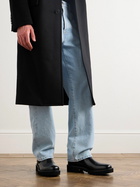 Valentino Garavani - Toile Iconographe Glossed-Leather Chelsea Boots - Black