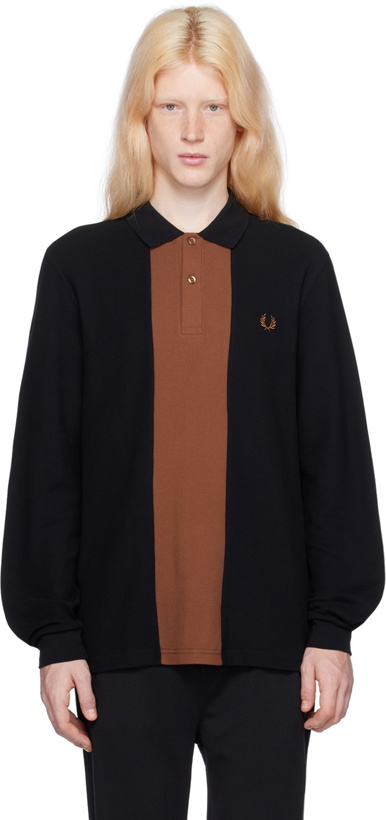 Photo: Fred Perry Black Paneled Polo