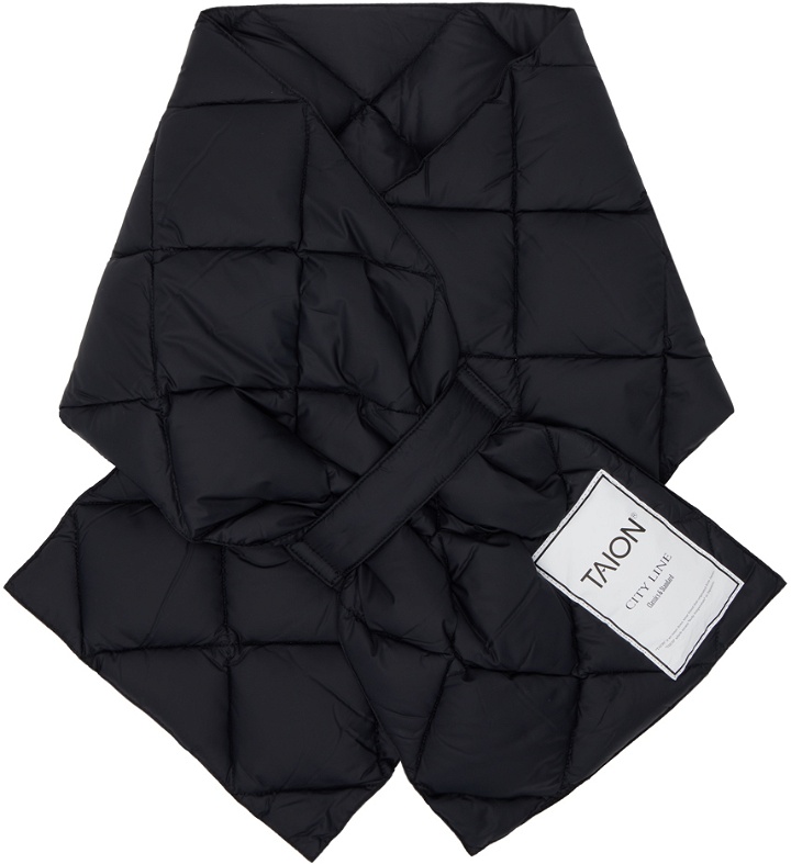 Photo: TAION Black Quilted Down Scarf