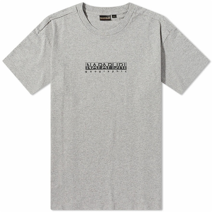 Photo: Napapijri Men's Sox Box T-Shirt in Medium Grey Melange
