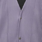 Homme Plissé Issey Miyake Men's Pleated Cardigan in Purple Grey