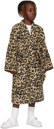 OAS Kids Beige Leopard Bathrobe