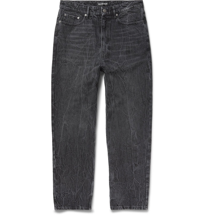 Photo: Balenciaga - Acid-Wash Denim Jeans - Black