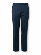Paul Smith - Slim-Fit Straight-Leg Wool-Twill Trousers - Blue