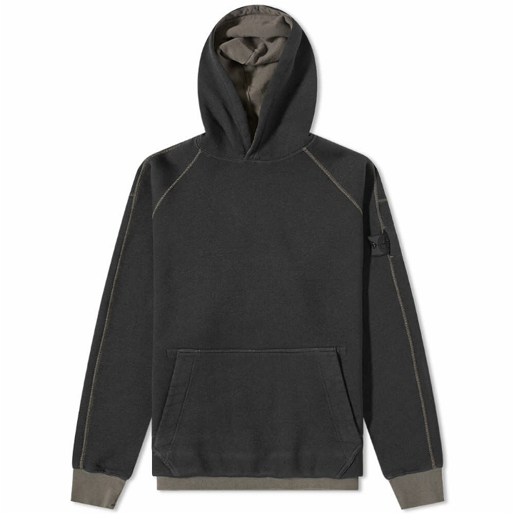 Photo: Stone Island Shadow Project Men's Popover Hoody in Charcoal