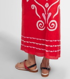 Cala de la Cruz Orly printed halterneck linen midi dress