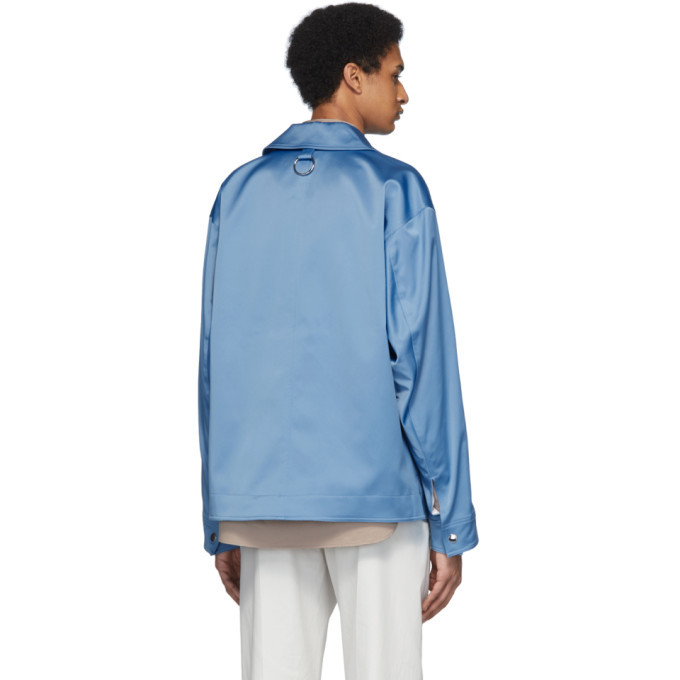 Tibi Blue Duchesse Workmens Jacket