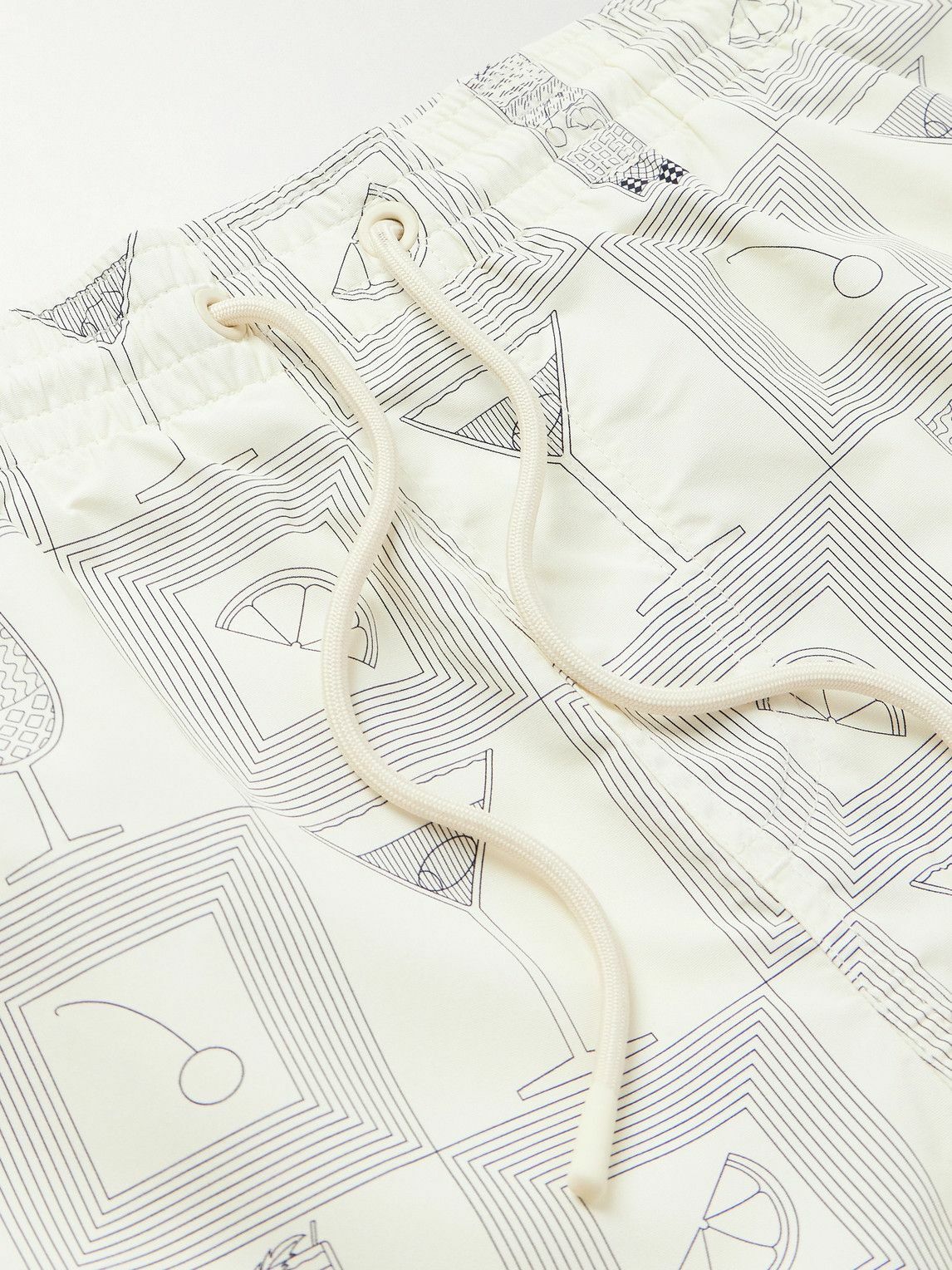 Loro Piana - Daneu Straight-Leg Mid-Length Printed Swim Shorts - Neutrals