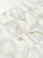 Loro Piana - Daneu Straight-Leg Mid-Length Printed Swim Shorts - Neutrals