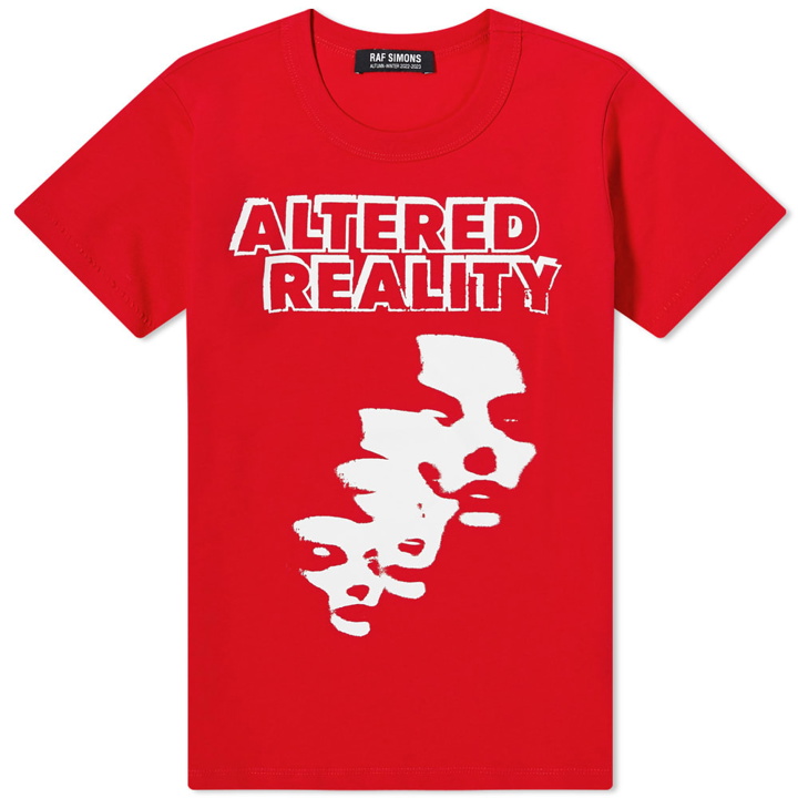 Photo: Raf Simons Women's Altered Reality T-Shirt in Red