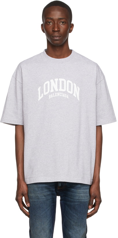 Photo: Balenciaga Grey Cotton T-Shirt