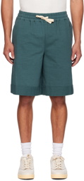 Jil Sander Green Drawstring Shorts