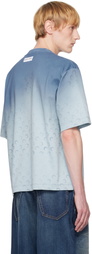 Marine Serre Blue Moon Faded Jersey Loose Fit T-shirt