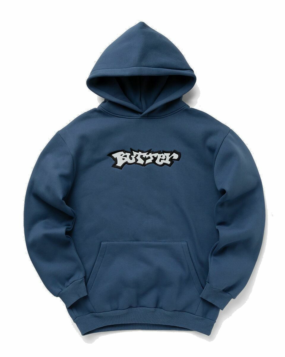 Photo: Butter Goods Yard Pullover Hood Blue - Mens - Hoodies