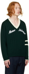Valentino Green Virgin Wool Sweater