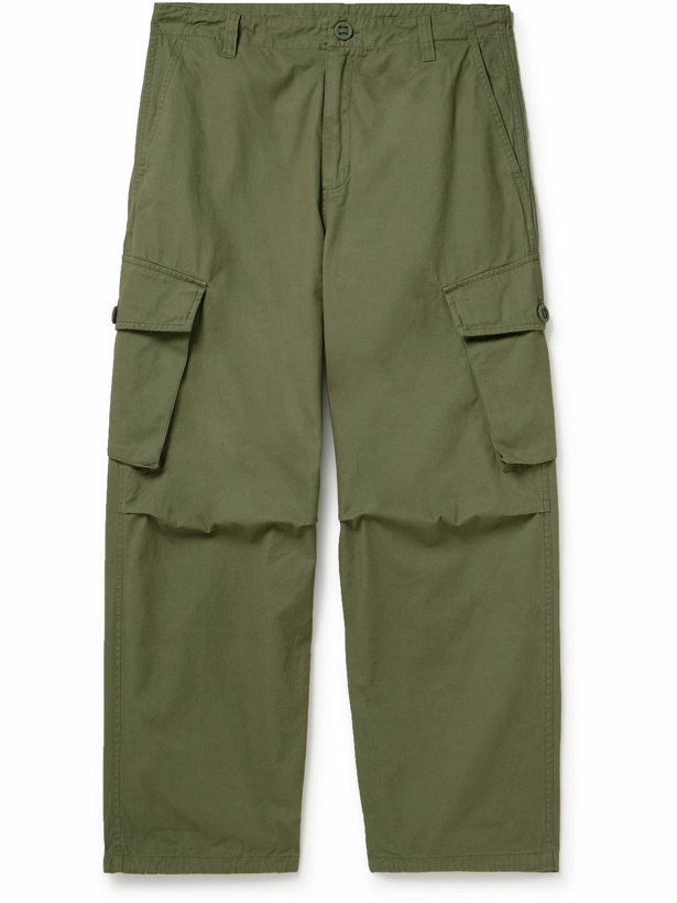 Photo: Carhartt WIP - Unity Straight-Leg Enzyme-Washed Cotton-Twill Cargo Trousers - Green