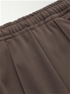 KAPITAL - Flared Striped Tech-Jersey Track Pants - Brown