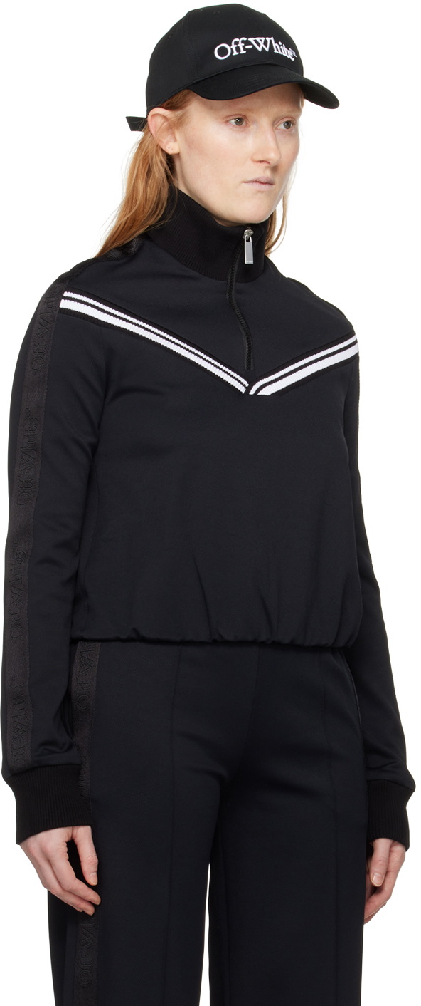 Off-White Black Half-Zip Jacket