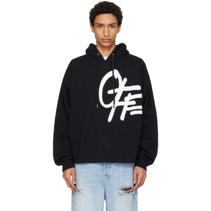 Photo: Off-White Black Spray Logo Loose Hoodie