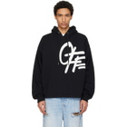 Off-White Black Spray Logo Loose Hoodie