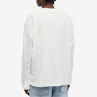 MM6 Maison Margiela Men's Long Sleeve Triple Logo T-Shirt in Off White