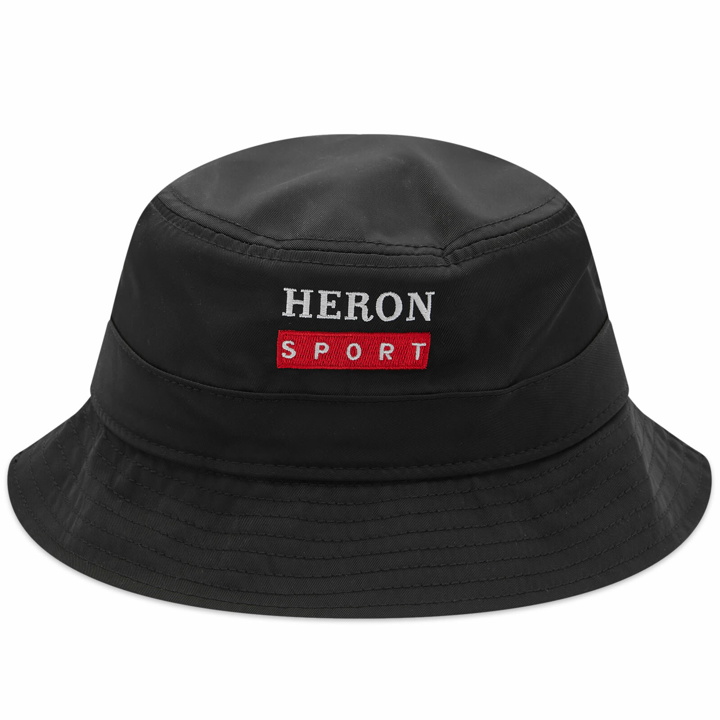 Photo: Heron Preston Men's Heron Sport Bucket Hat in Black