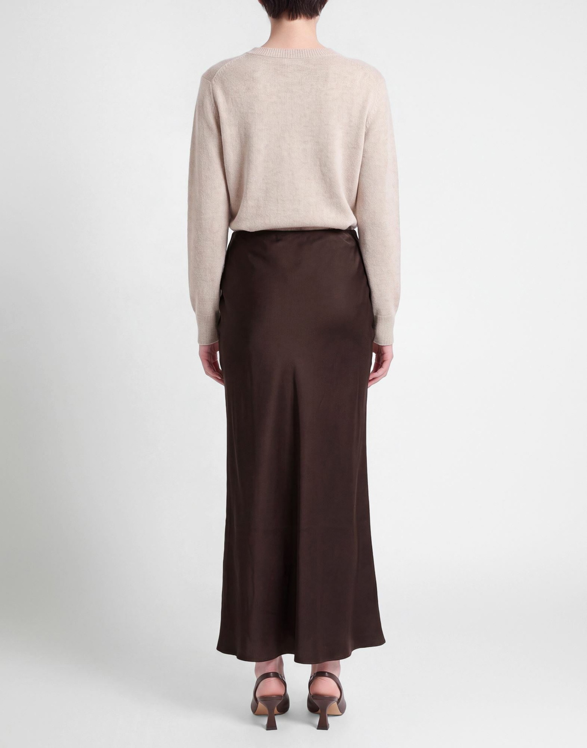 Norma Kamali Womens Maxi skirt Chocolate in Brown