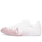 Maison Margiela Men's Painter Replica Sneakers in Whte/Pink