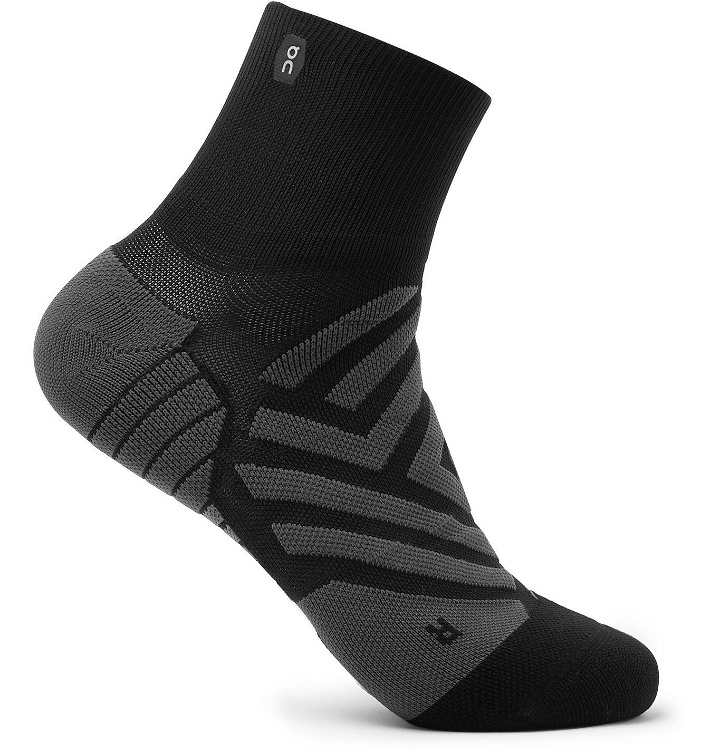 Photo: On - Intarsia Stretch-Jersey Socks - Black