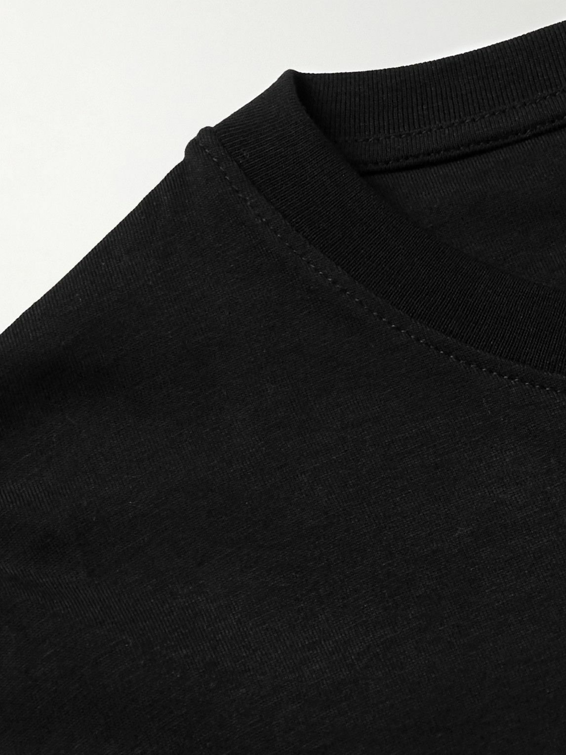 Valentino - Logo-Print Cotton-Jersey T-Shirt - Black Valentino