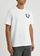 True Religion Warped Logo-embroidered Cotton T-shirt White