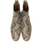 Off-White Off-White Python Chelsea Boots