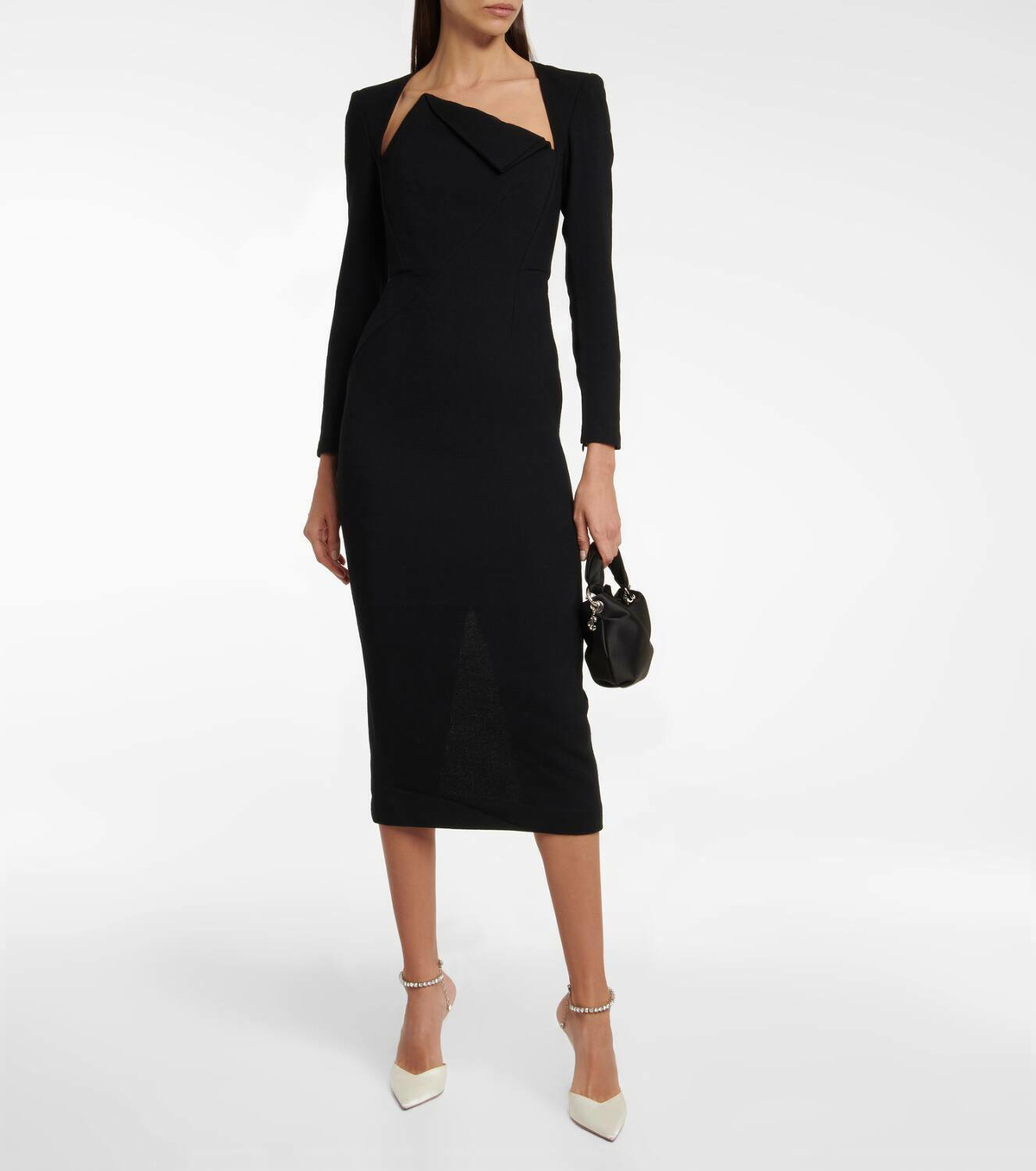 white cape dress midi Cape Midi Dress – Odd Muse