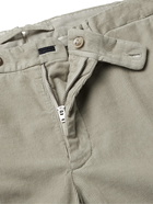 INCOTEX - Slim-Fit Stretch-Cotton Needlecord Trousers - Neutrals